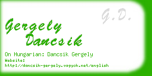 gergely dancsik business card